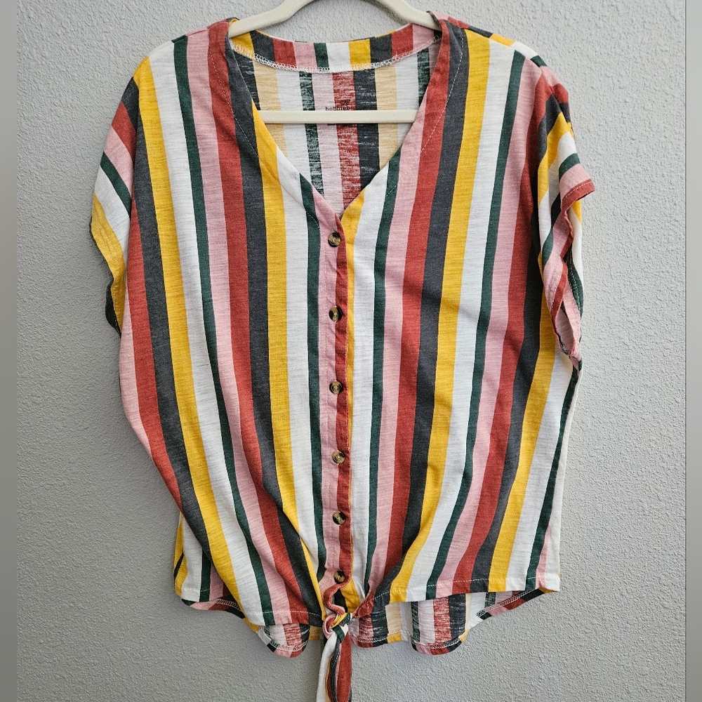Bobbie Brooks 2X Vertical Striped Top